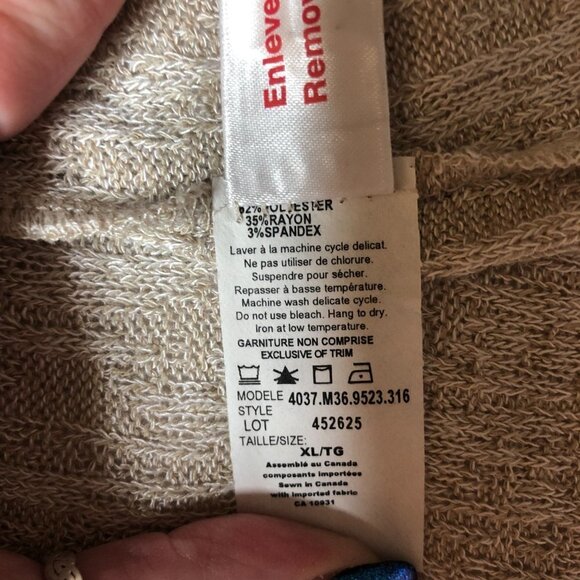 NWOT Laura Petites Tan/Beige Long Sleeve Cardigan Size XL - Picture 5 of 10